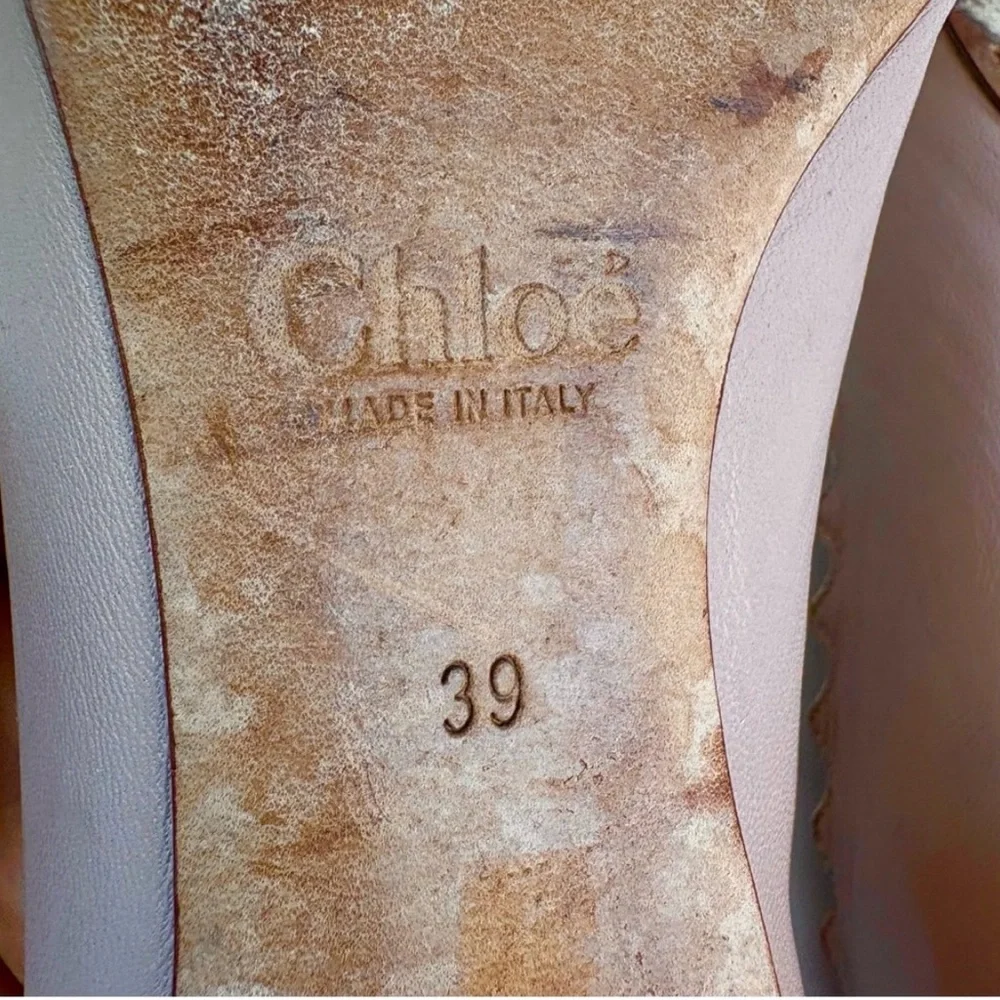 Chloe Lauren Ballerina Flats in Beige “Pink Tea” Size 39  8 1/2 - Picture 10 of 13